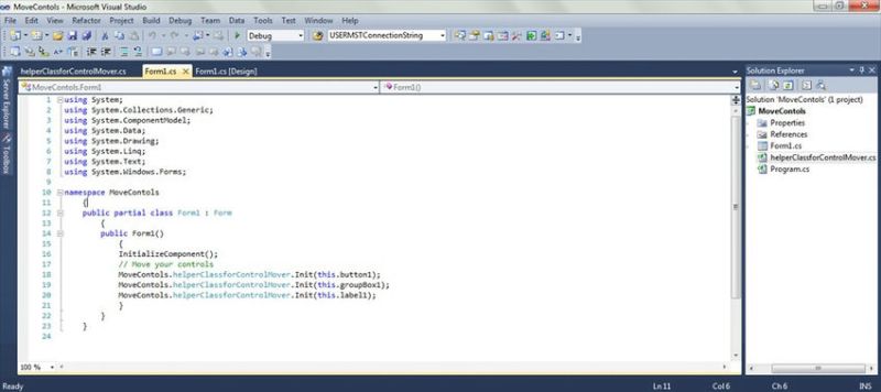 Move Controls With The Mouse On A Form At Runtime - Premium Sunset Background - Desktop